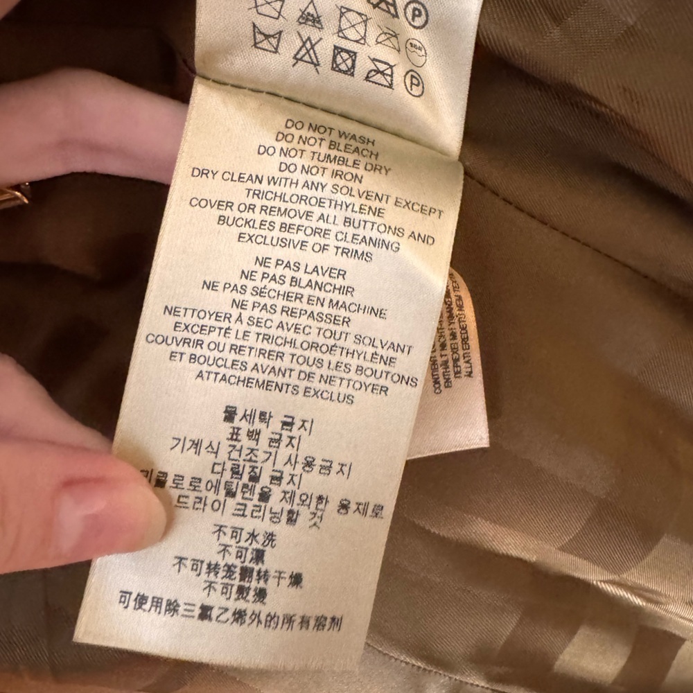 Burberry Wool Cashmere Military Coat Size 6 - Picture 15 of 15